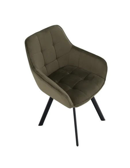 Scaun, PETIN, living/birou, 58.5x62x84.5 cm, Metal si Tesatura Bluvel 77 | MobilaOK