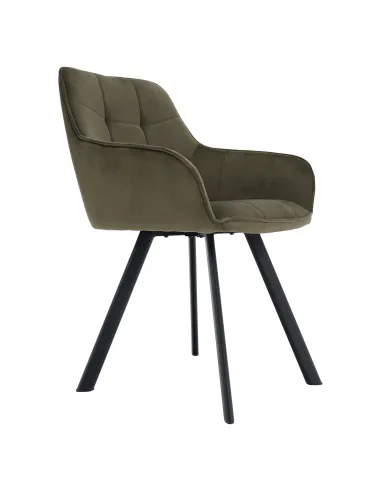 Scaun, PETIN, living/birou, 58.5x62x84.5 cm, Metal si Tesatura Bluvel 77 | MobilaOK