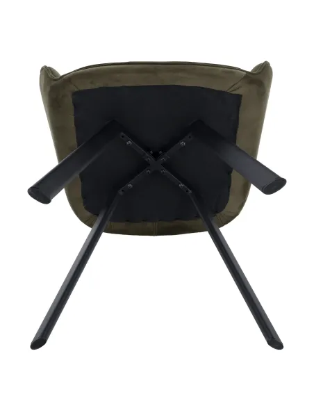 Scaun, PETIN, living/birou, 58.5x62x84.5 cm, Metal si Tesatura Bluvel 77 | MobilaOK