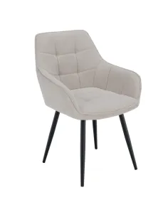 Scaun MARKEN, living/birou, 58.5x62x86 cm, textil și metal | MobilaOK