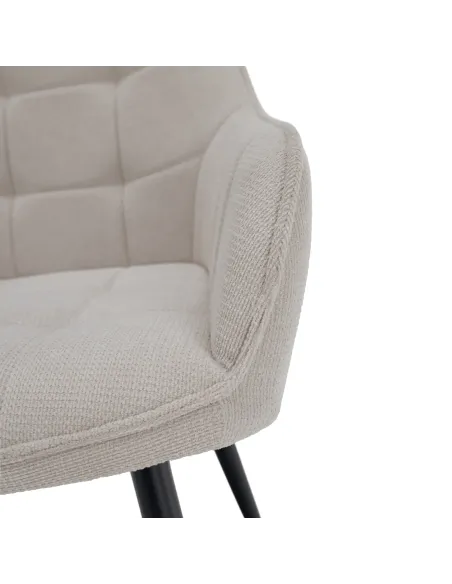 Scaun MARKEN, living/birou, 58.5x62x86 cm, textil și metal | MobilaOK