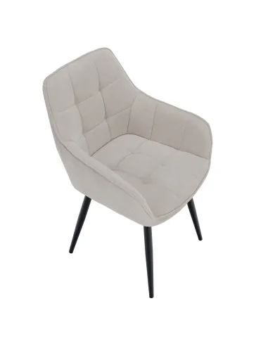Scaun MARKEN, living/birou, 58.5x62x86 cm, textil și metal | MobilaOK
