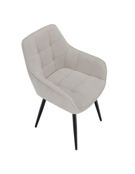 Scaun MARKEN, living/birou, 58.5x62x86 cm, textil și metal | MobilaOK