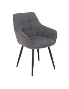 Scaun MARKEN, living/birou, 58.5x62x86 cm, metal și țesătură | MobilaOK