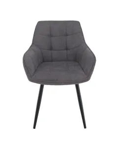 Scaun MARKEN, living/birou, 58.5x62x86 cm, metal și țesătură | MobilaOK 2