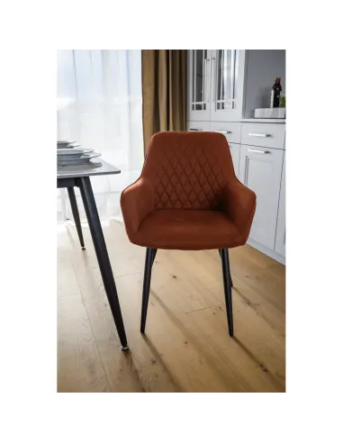Scaun OSKOR, living/dining/birou, 55.5x58.5x83.5 cm, Tesatura si Metal | MobilaOK