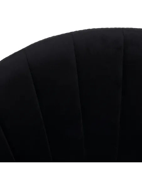 Scaun DASMIN, living, 58x53x81.5 cm, Velvet negru/crom auriu, cadru metalic | MobilaOK