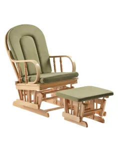 Scaun Balansoar DALBERT, living/grădină/balcon, 65x56x92 cm, lemn masiv de cauciuc | MobilaOK