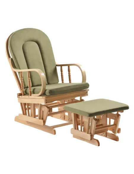 Scaun Balansoar DALBERT, living/grădină/balcon, 65x56x92 cm, lemn masiv de cauciuc | MobilaOK
