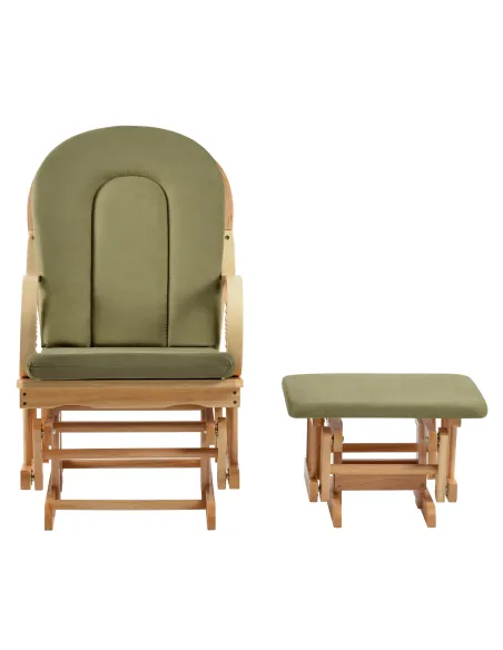 Scaun Balansoar DALBERT, living/grădină/balcon, 65x56x92 cm, lemn masiv de cauciuc | MobilaOK