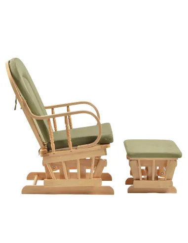 Scaun Balansoar DALBERT, living/grădină/balcon, 65x56x92 cm, lemn masiv de cauciuc | MobilaOK