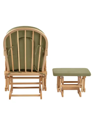 Scaun Balansoar DALBERT, living/grădină/balcon, 65x56x92 cm, lemn masiv de cauciuc | MobilaOK