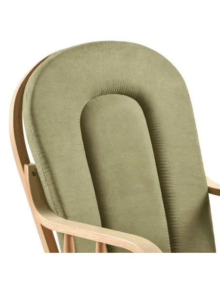 Scaun Balansoar DALBERT, living/grădină/balcon, 65x56x92 cm, lemn masiv de cauciuc | MobilaOK