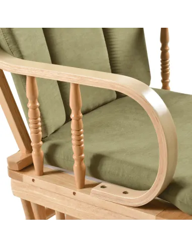 Scaun Balansoar DALBERT, living/grădină/balcon, 65x56x92 cm, lemn masiv de cauciuc | MobilaOK