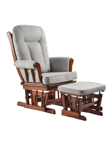 Scaun Balansoar SAFORD, living, 71x81x104 cm, Lemn masiv de cauciuc | MobilaOK