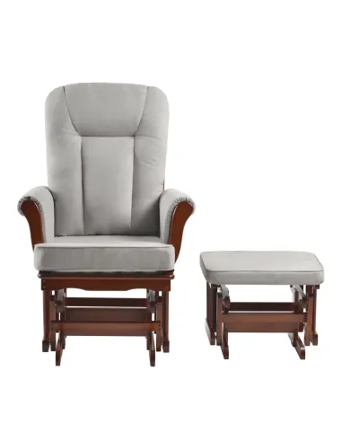 Scaun Balansoar SAFORD, living, 71x81x104 cm, Lemn masiv de cauciuc | MobilaOK