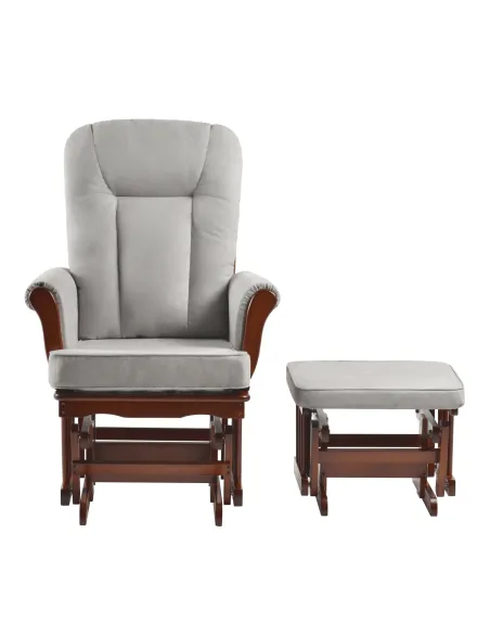Scaun Balansoar SAFORD, living, 71x81x104 cm, Lemn masiv de cauciuc | MobilaOK