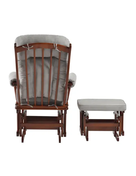 Scaun Balansoar SAFORD, living, 71x81x104 cm, Lemn masiv de cauciuc | MobilaOK