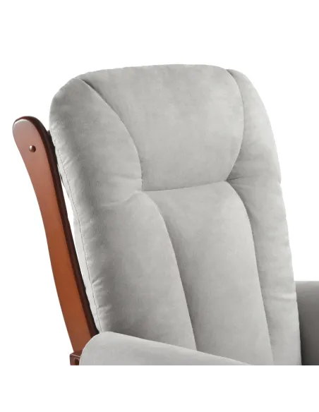 Scaun Balansoar SAFORD, living, 71x81x104 cm, Lemn masiv de cauciuc | MobilaOK