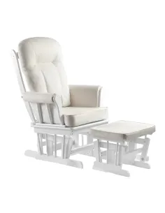 Scaun balansoar SAFORD, living/balcon, 71x81x104 cm, lemn masic si tesatura | MobilaOK