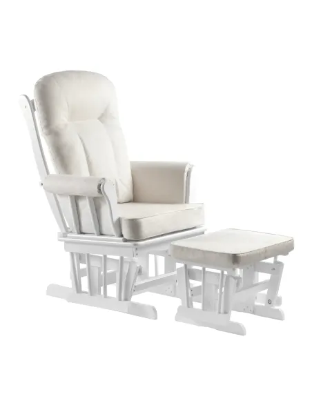 Scaun balansoar SAFORD, living/balcon, 71x81x104 cm, lemn masic si tesatura | MobilaOK