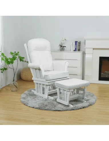 Scaun balansoar SAFORD, living/balcon, 71x81x104 cm, lemn masic si tesatura | MobilaOK