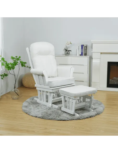 Scaun balansoar SAFORD, living/balcon, 71x81x104 cm, lemn masic si tesatura | MobilaOK