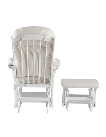 Scaun balansoar SAFORD, living/balcon, 71x81x104 cm, lemn masic si tesatura | MobilaOK