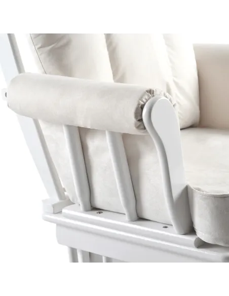 Scaun balansoar SAFORD, living/balcon, 71x81x104 cm, lemn masic si tesatura | MobilaOK