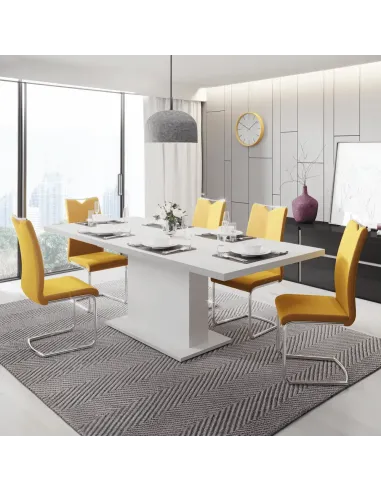 Masă Dining BOBA, extensibilă 160/200x90x77 cm, PAL melaminat | MobilaOK