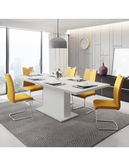 Masă Dining BOBA, extensibilă 160/200x90x77 cm, PAL melaminat | MobilaOK