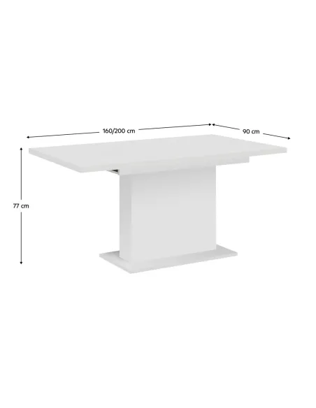 Masă Dining BOBA, extensibilă 160/200x90x77 cm, PAL melaminat | MobilaOK
