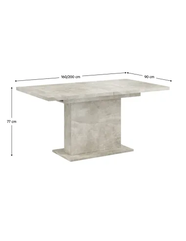 Masă extensibilă BOBA sufragerie, 160-200x90 cm, PAL melaminat | MobilaOK