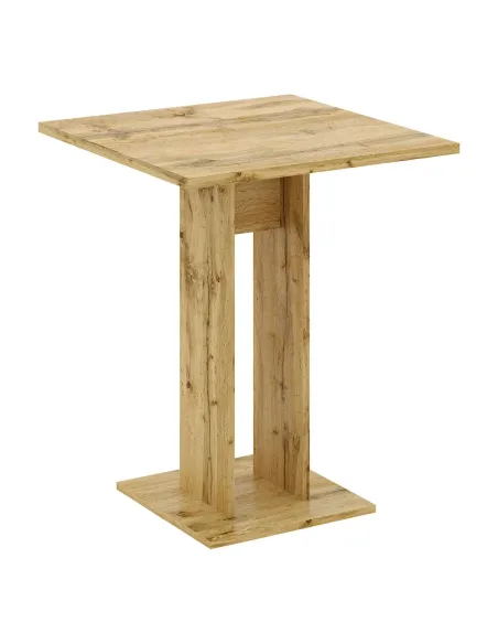 Masă EVERET sufragerie, 67,5x67,5 cm, PAL laminat stejar wotan | MobilaOK