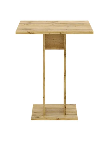 Masă EVERET sufragerie, 67,5x67,5 cm, PAL laminat stejar wotan | MobilaOK