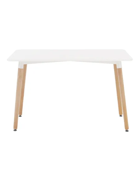 Masă dining DIDIER 5 NEW, sufragerie, 120x80 cm, PAL/MDF, alb/fag | MobilaOK