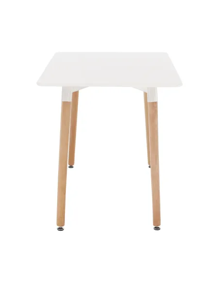 Masă dining DIDIER 5 NEW, sufragerie, 120x80 cm, PAL/MDF, alb/fag | MobilaOK