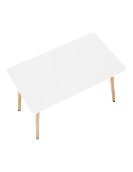 Masă dining DIDIER 5 NEW, sufragerie, 120x80 cm, PAL/MDF, alb/fag | MobilaOK