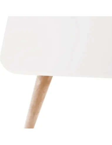 Masă dining DIDIER 5 NEW, sufragerie, 120x80 cm, PAL/MDF, alb/fag | MobilaOK