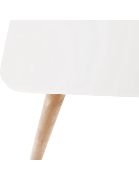 Masă dining DIDIER 5 NEW, sufragerie, 120x80 cm, PAL/MDF, alb/fag | MobilaOK
