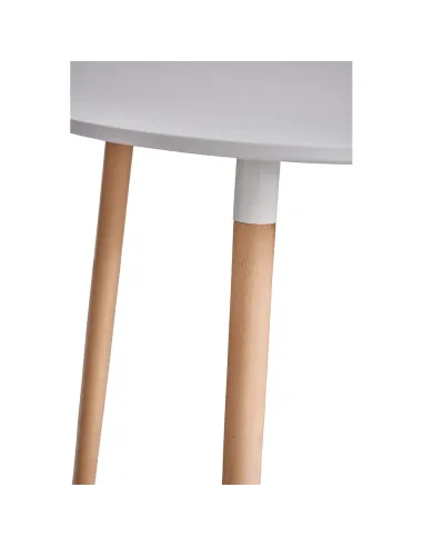 Masă Dining ELCAN NEW TYP 2, sufragerie, diametru 80 cm, MDF/lemn alb-fag | MobilaOK