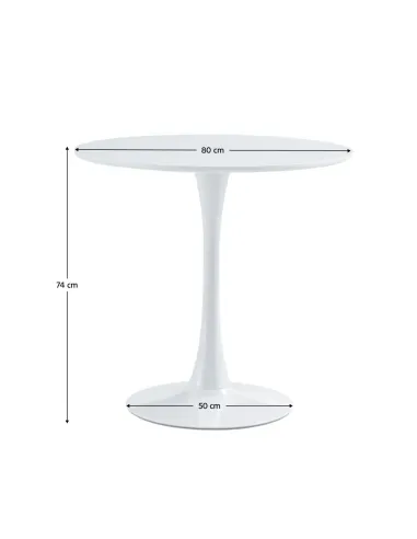 Masă Dining REVENTON NEW, dining, Ø80 cm, MDF laminat și metal | MobilaOK