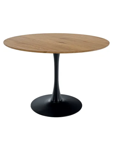 Masă de sufragerie REVENTON NEW, Ø110 cm, PAL și metal | MobilaOK
