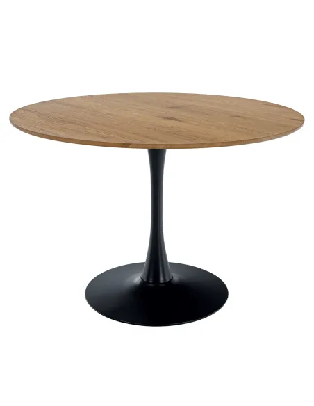 Masă de sufragerie REVENTON NEW, Ø110 cm, PAL și metal | MobilaOK