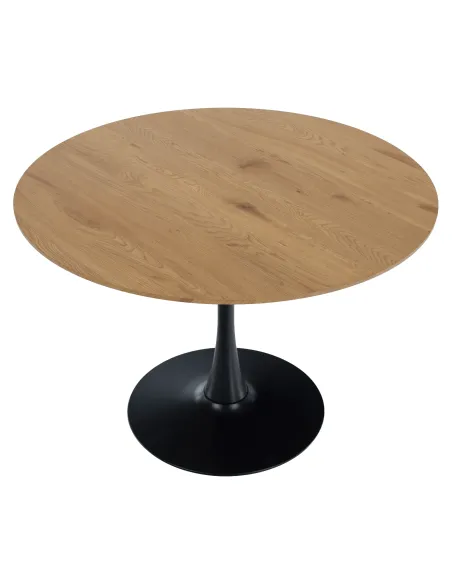 Masă de sufragerie REVENTON NEW, Ø110 cm, PAL și metal | MobilaOK