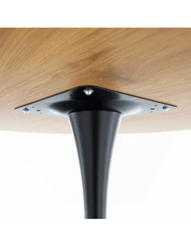 Masă de sufragerie REVENTON NEW, Ø110 cm, PAL și metal | MobilaOK