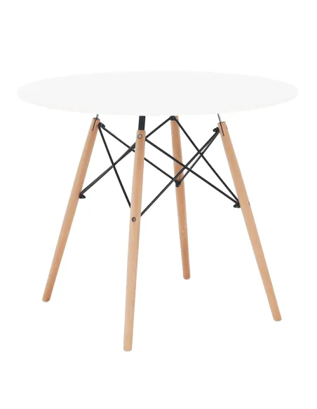 Masă de bucătărie GAMIN 2 NEW 90, bucătărie, Ø90x74 cm, PAL/MDF/lemn | MobilaOK