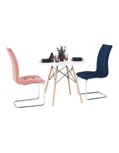 Masă de bucătărie GAMIN 2 NEW 90, bucătărie, Ø90x74 cm, PAL/MDF/lemn | MobilaOK