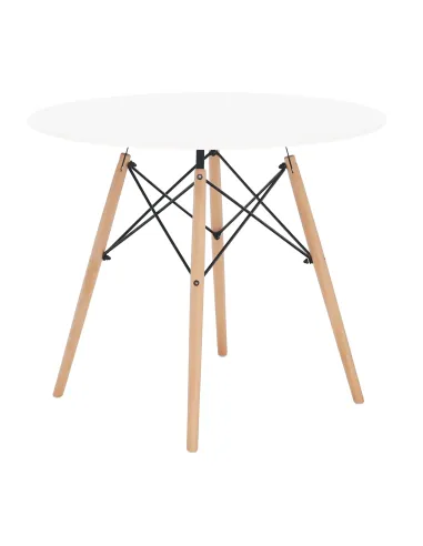 Masă de bucătărie GAMIN 2 NEW 90, bucătărie, Ø90x74 cm, PAL/MDF/lemn | MobilaOK
