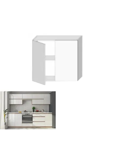 Dulap Superior, LINE ALB G80, Bucătărie, 80x60x32 cm, PAL Melaminat | MobilaOK